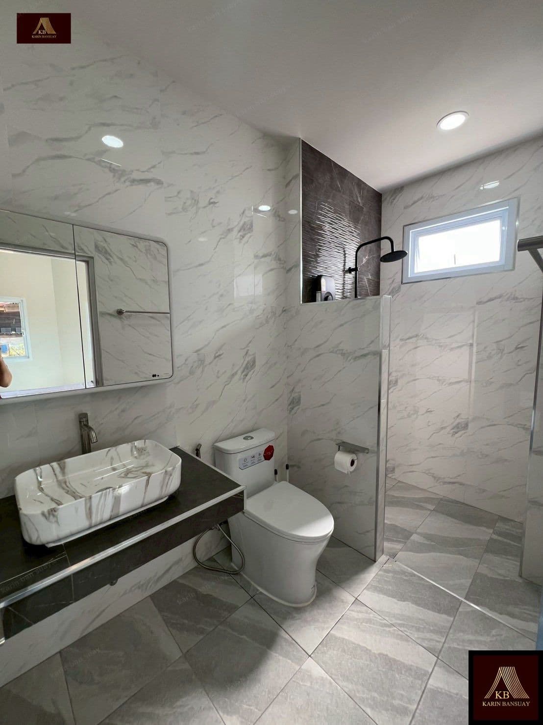 บ้านพักอาศัยชั้นเดียว สไตล์โมเดิร์น คอนเทมโพรารี่ (Modern Contemporary) - ภาพบรรยากาศโครงการที่ 9 รับสร้างบ้านอุดร