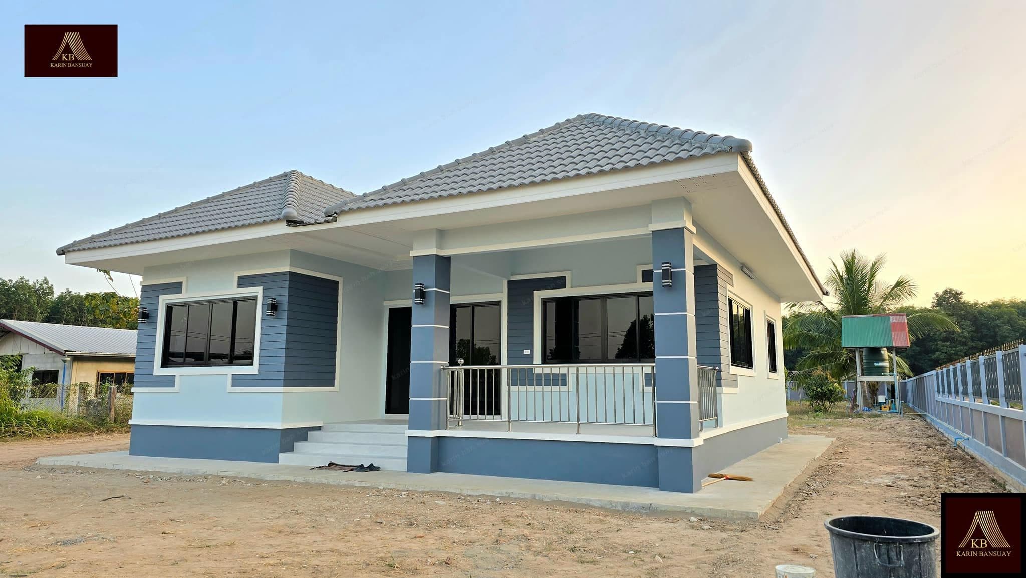 บ้านสไตล์โมเดิร์น คอนเทมโพรารี่ Modern Contemporary แบบที่ 1 - ภาพบรรยากาศโครงการที่ 2 รับสร้างบ้านอุดร