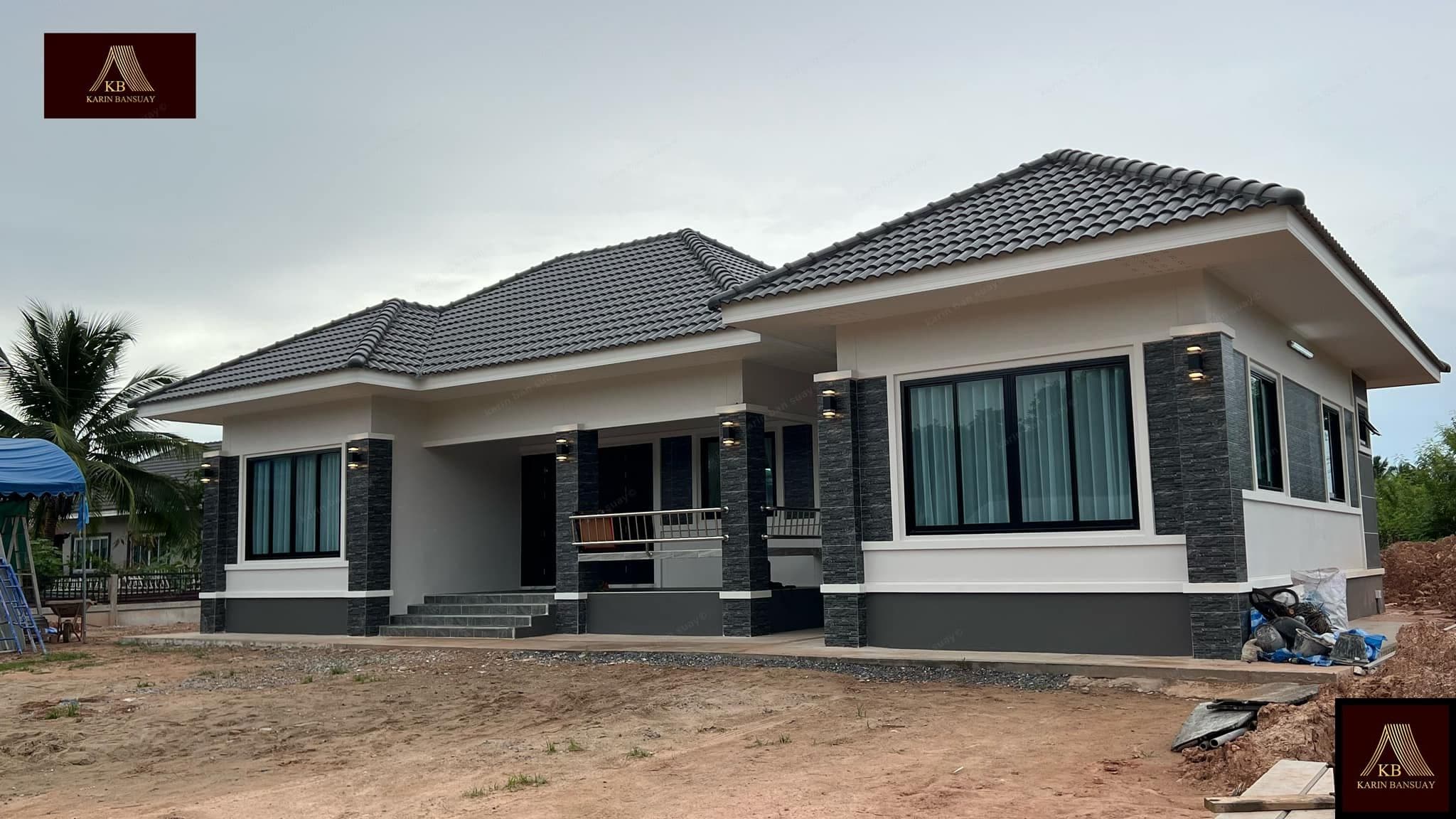 บ้านสไตล์โมเดิร์น คอนเทมโพรารี่ Modern Contemporary แบบที่ 3 - ภาพบรรยากาศโครงการที่ 2 รับสร้างบ้านอุดร