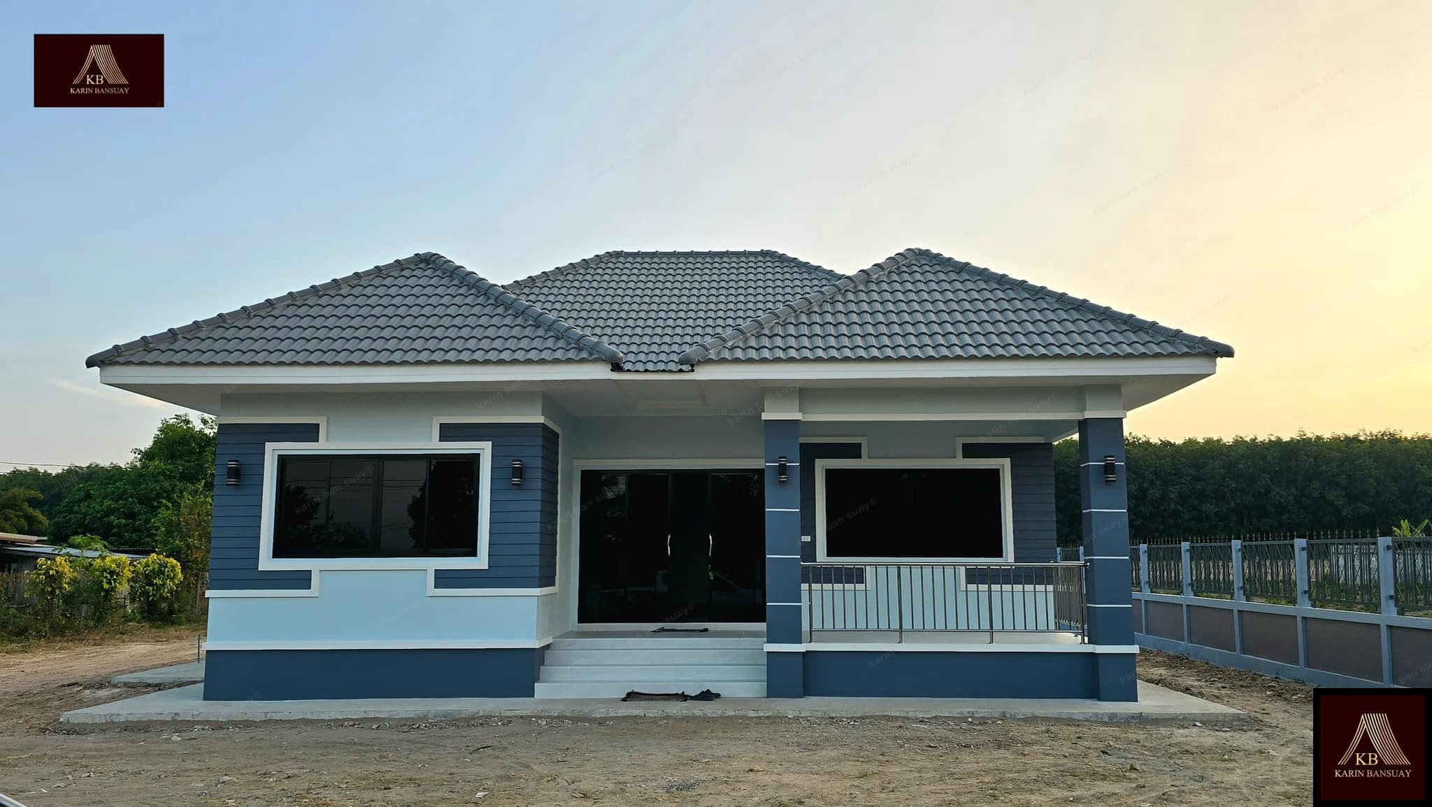 บ้านสไตล์โมเดิร์น คอนเทมโพรารี่ Modern Contemporary แบบที่ 1 - ภาพบรรยากาศโครงการที่ 1 รับสร้างบ้านอุดร